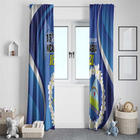 Nicaragua Independence Day 1821 Window Curtain Plumeria Floral - Wonder Print Shop