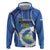 Personalized Nicaragua Independence Day 1821 Zip Hoodie Plumeria Floral - Wonder Print Shop