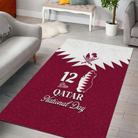 Qatar National Day Area Rug Dawlat Qatar Map Islamic Pattern - Wonder Print Shop
