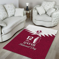 Qatar National Day Area Rug Dawlat Qatar Map Islamic Pattern - Wonder Print Shop