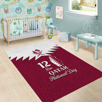 Qatar National Day Area Rug Dawlat Qatar Map Islamic Pattern - Wonder Print Shop