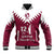Personalised Qatar National Day Baseball Jacket Dawlat Qatar Map Islamic Pattern - Wonder Print Shop