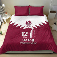 Qatar National Day Bedding Set Dawlat Qatar Map Islamic Pattern - Wonder Print Shop