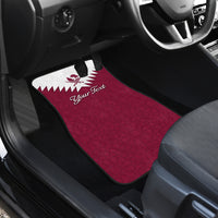 Qatar National Day Car Mats Dawlat Qatar Map Islamic Pattern - Wonder Print Shop