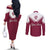 personalised-qatar-national-day-couples-matching-off-the-shoulder-long-sleeve-dress-and-long-sleeve-button-shirt-dawlat-qatar-map-islamic-pattern
