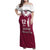 Personalised Qatar National Day Family Matching Off Shoulder Maxi Dress and Hawaiian Shirt Dawlat Qatar Map Islamic Pattern - Wonder Print Shop