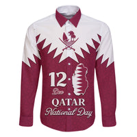 Personalised Qatar National Day Family Matching Puletasi Dress and Hawaiian Shirt Dawlat Qatar Map Islamic Pattern - Wonder Print Shop