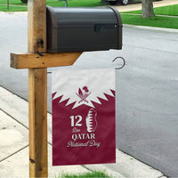 Qatar National Day Garden Flag Dawlat Qatar Map Islamic Pattern - Wonder Print Shop