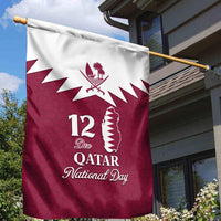 Qatar National Day Garden Flag Dawlat Qatar Map Islamic Pattern - Wonder Print Shop