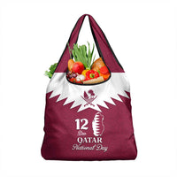 Personalised Qatar National Day Grocery Bag Dawlat Qatar Map Islamic Pattern