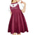 Personalised Qatar National Day Kid Short Sleeve Dress Dawlat Qatar Map Islamic Pattern - Wonder Print Shop