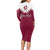 Personalised Qatar National Day Long Sleeve Bodycon Dress Dawlat Qatar Map Islamic Pattern - Wonder Print Shop