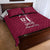 Qatar National Day Quilt Bed Set Dawlat Qatar Map Islamic Pattern - Wonder Print Shop