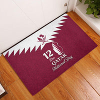 Qatar National Day Rubber Doormat Dawlat Qatar Map Islamic Pattern - Wonder Print Shop