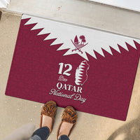 Qatar National Day Rubber Doormat Dawlat Qatar Map Islamic Pattern - Wonder Print Shop