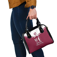 personalised-qatar-national-day-shoulder-handbag-dawlat-qatar-map-islamic-pattern