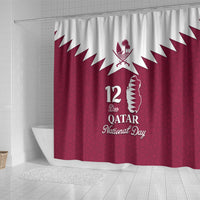 personalised-qatar-national-day-shower-curtain-dawlat-qatar-map-islamic-pattern