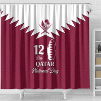 personalised-qatar-national-day-shower-curtain-dawlat-qatar-map-islamic-pattern