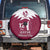 Qatar National Day Spare Tire Cover Dawlat Qatar Map Islamic Pattern - Wonder Print Shop