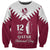Personalised Qatar National Day Sweatshirt Dawlat Qatar Map Islamic Pattern - Wonder Print Shop