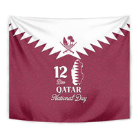 Qatar National Day Tapestry Dawlat Qatar Map Islamic Pattern - Wonder Print Shop