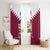 Qatar National Day Window Curtain Dawlat Qatar Map Islamic Pattern - Wonder Print Shop