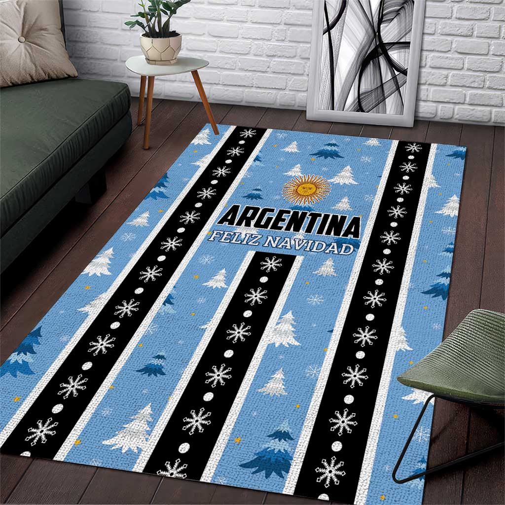 Argentina Christmas Area Rug Feliz Navidad Sol de Mayo - Wonder Print Shop