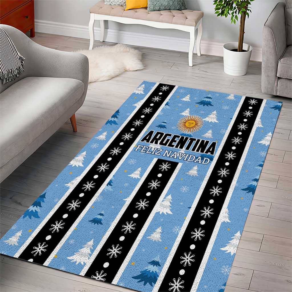 Argentina Christmas Area Rug Feliz Navidad Sol de Mayo - Wonder Print Shop