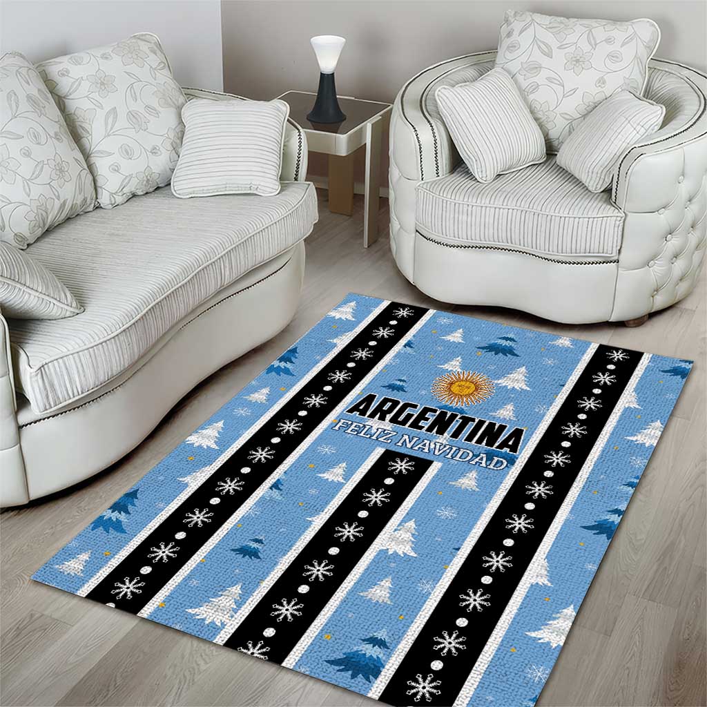 Argentina Christmas Area Rug Feliz Navidad Sol de Mayo - Wonder Print Shop