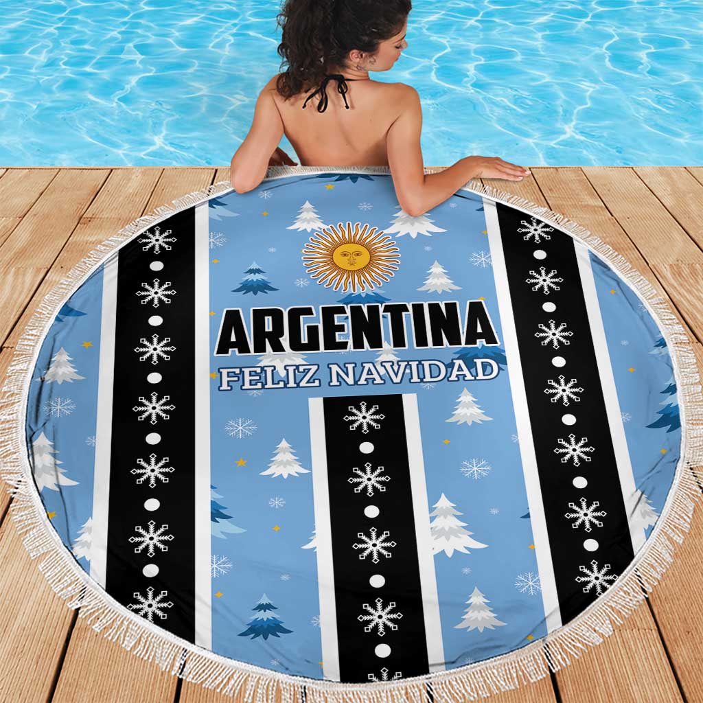 Argentina Christmas Beach Blanket Feliz Navidad Sol de Mayo - Wonder Print Shop