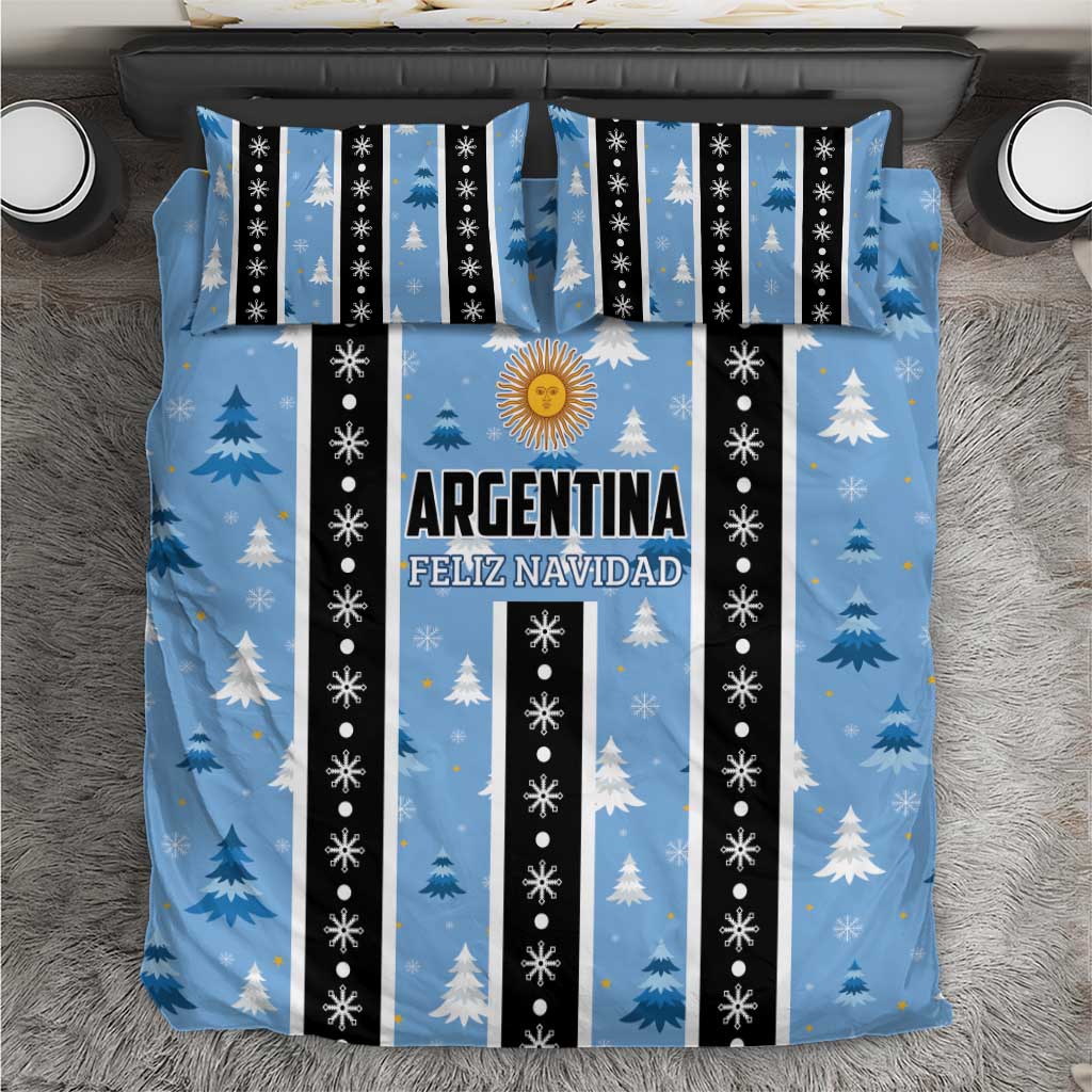 Argentina Christmas Bedding Set Feliz Navidad Sol de Mayo - Wonder Print Shop