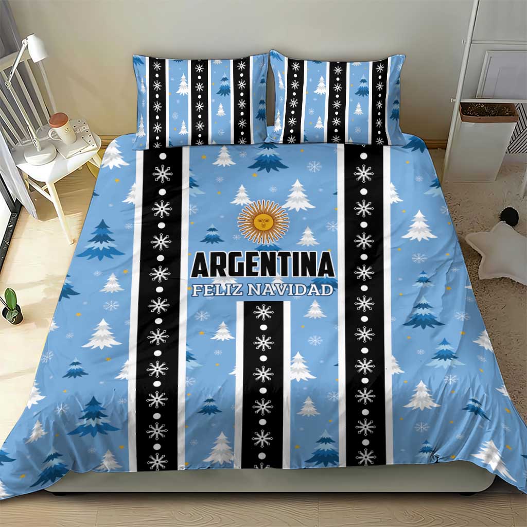 Argentina Christmas Bedding Set Feliz Navidad Sol de Mayo - Wonder Print Shop