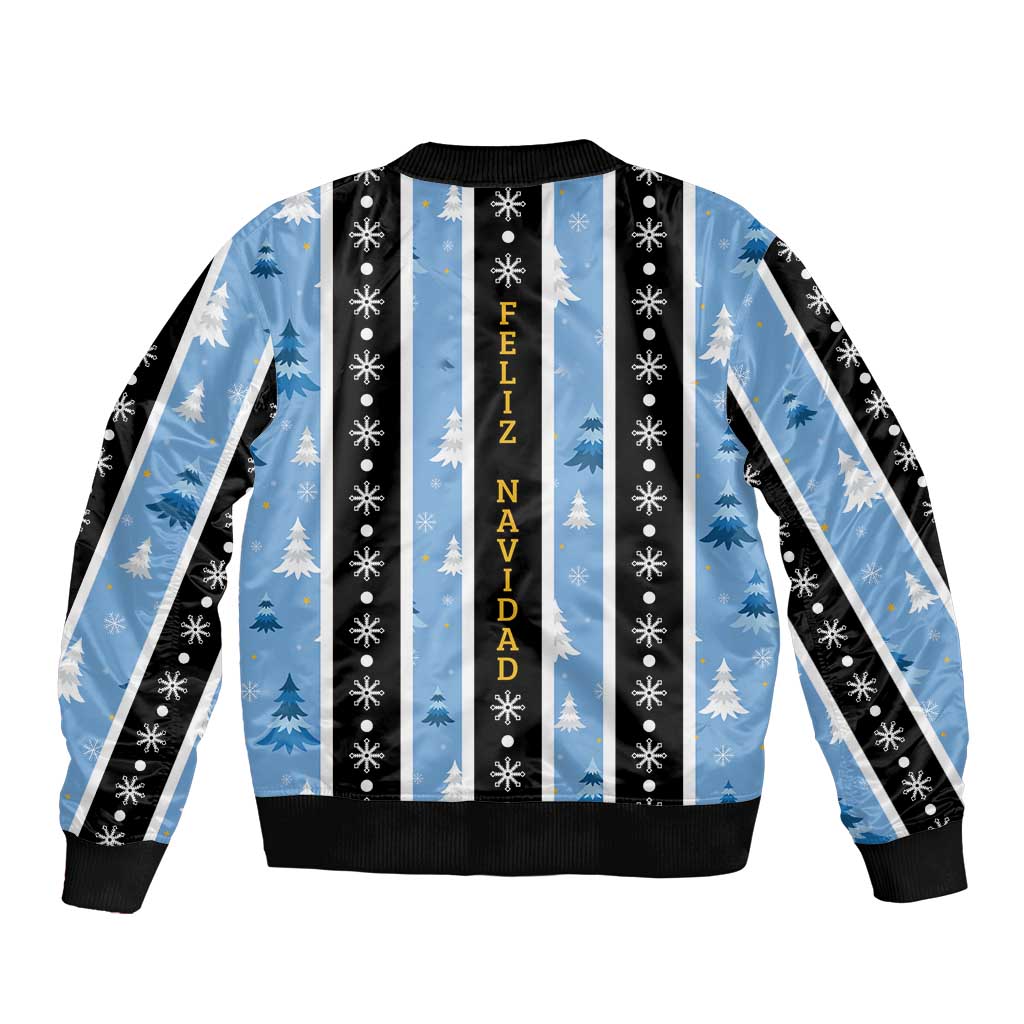 Argentina Christmas Bomber Jacket Feliz Navidad Sol de Mayo - Wonder Print Shop