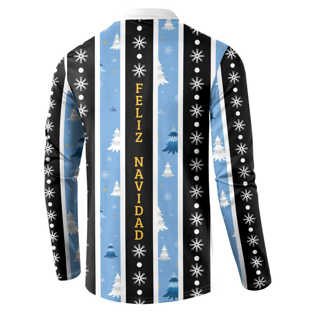 Argentina Christmas Button Sweatshirt Feliz Navidad Sol de Mayo - Wonder Print Shop