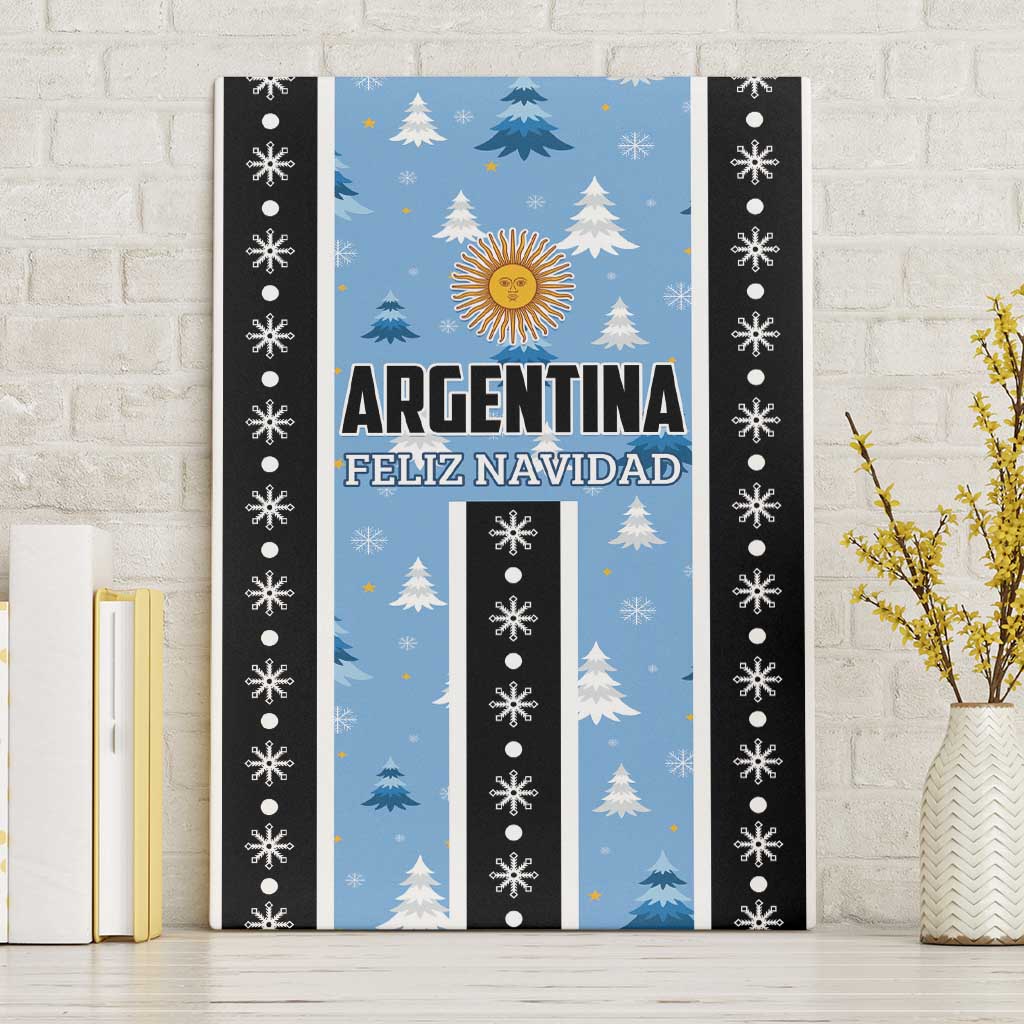 Argentina Christmas Canvas Wall Art Feliz Navidad Sol de Mayo - Wonder Print Shop