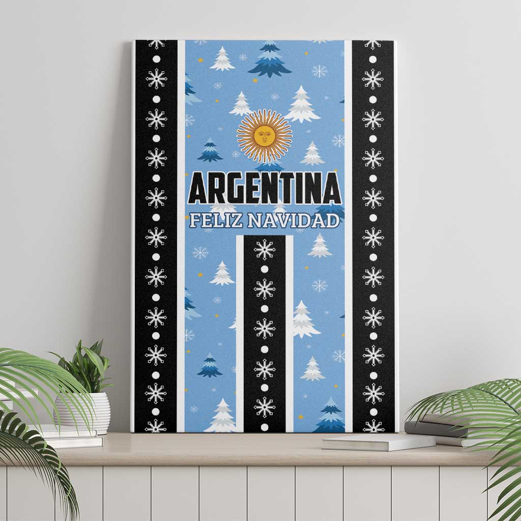 Argentina Christmas Canvas Wall Art Feliz Navidad Sol de Mayo - Wonder Print Shop
