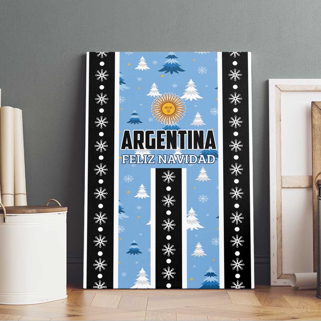 Argentina Christmas Canvas Wall Art Feliz Navidad Sol de Mayo - Wonder Print Shop