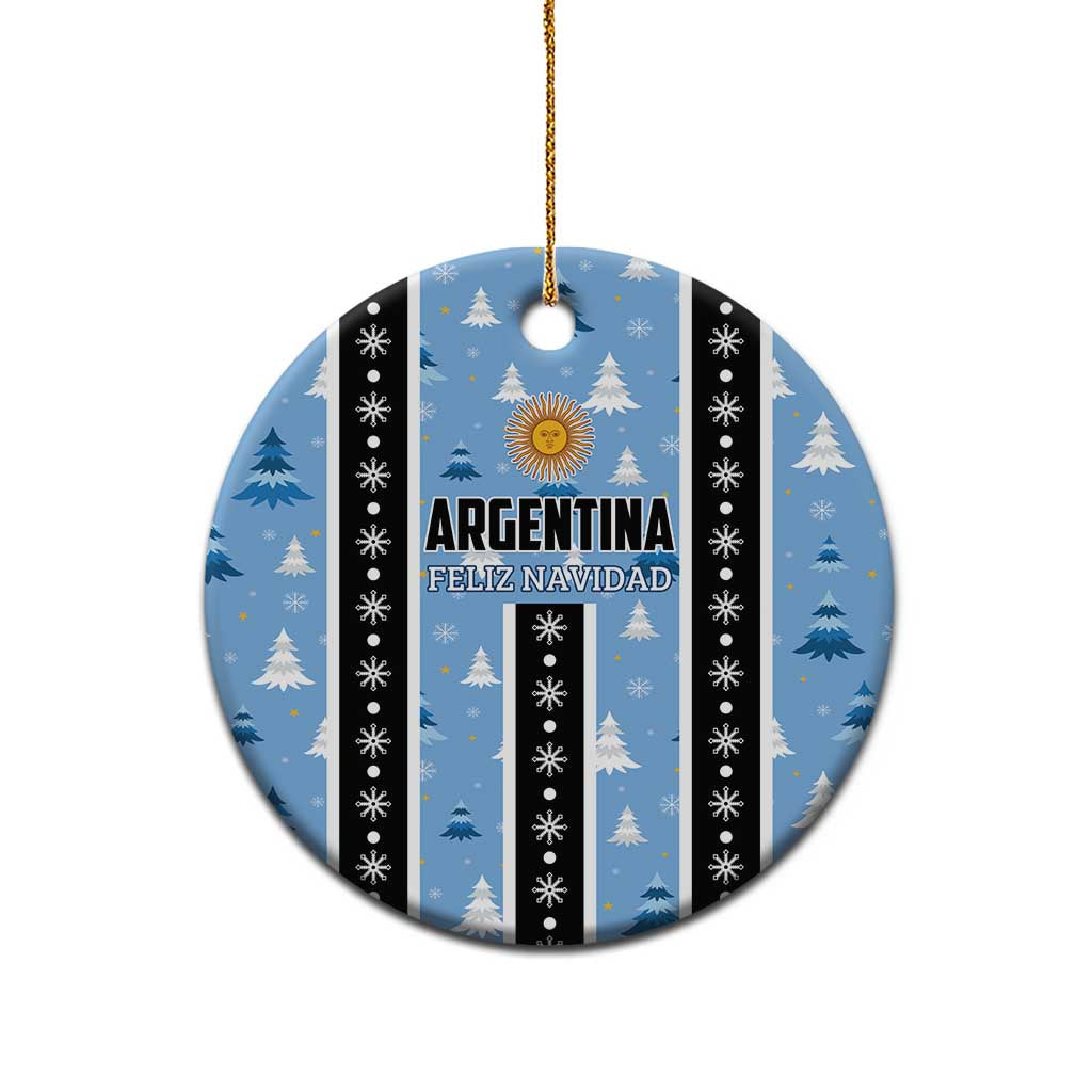 Argentina Christmas Ceramic Ornament Feliz Navidad Sol de Mayo - Wonder Print Shop