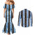 Argentina Christmas Couples Matching Mermaid Dress and Long Sleeve Button Shirt Feliz Navidad Sol de Mayo