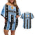 Argentina Christmas Couples Matching Off Shoulder Short Dress and Hawaiian Shirt Feliz Navidad Sol de Mayo - Wonder Print Shop