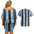Argentina Christmas Couples Matching Off Shoulder Short Dress and Hawaiian Shirt Feliz Navidad Sol de Mayo - Wonder Print Shop