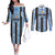 Argentina Christmas Couples Matching Off The Shoulder Long Sleeve Dress and Long Sleeve Button Shirt Feliz Navidad Sol de Mayo