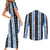 Argentina Christmas Couples Matching Short Sleeve Bodycon Dress and Long Sleeve Button Shirt Feliz Navidad Sol de Mayo - Wonder Print Shop