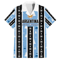 Argentina Christmas Family Matching Off The Shoulder Long Sleeve Dress and Hawaiian Shirt Feliz Navidad Sol de Mayo - Wonder Print Shop