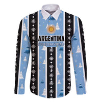 Argentina Christmas Family Matching Off Shoulder Maxi Dress and Hawaiian Shirt Feliz Navidad Sol de Mayo - Wonder Print Shop