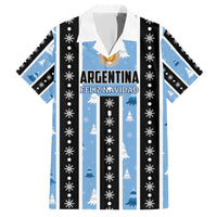 Argentina Christmas Family Matching Short Sleeve Bodycon Dress and Hawaiian Shirt Feliz Navidad Sol de Mayo - Wonder Print Shop
