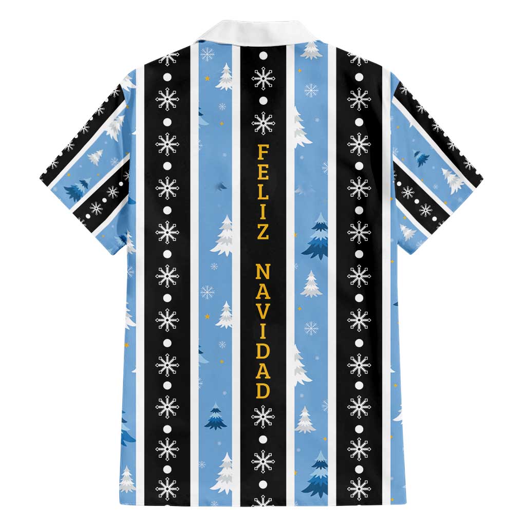Argentina Christmas Family Matching Short Sleeve Bodycon Dress and Hawaiian Shirt Feliz Navidad Sol de Mayo - Wonder Print Shop