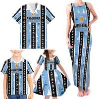 Argentina Christmas Family Matching Tank Maxi Dress and Hawaiian Shirt Feliz Navidad Sol de Mayo - Wonder Print Shop