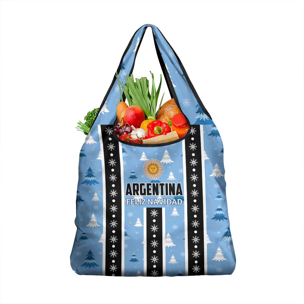 Argentina Christmas Grocery Bag Feliz Navidad Sol de Mayo