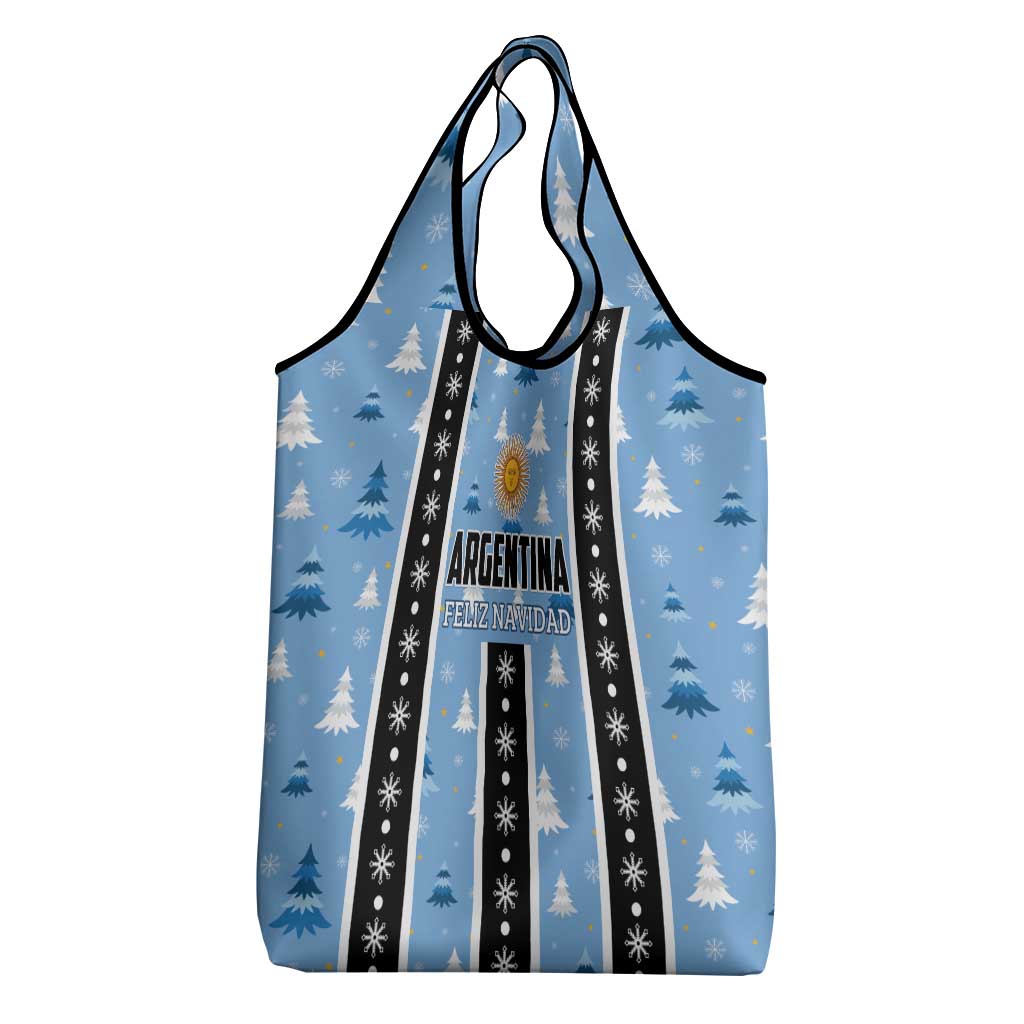 Argentina Christmas Grocery Bag Feliz Navidad Sol de Mayo